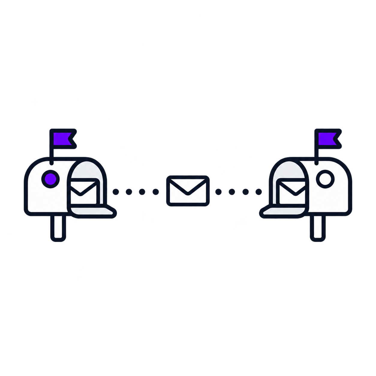 Mailbox behavior simulation illustration